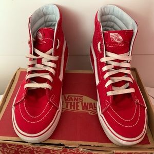 Red & White Hightop Vans
